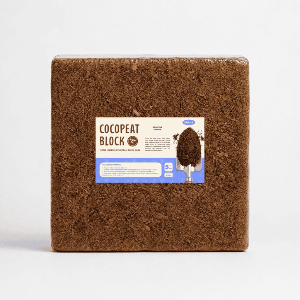 SABOOT Low EC Cocopeat Block - export grade low EC cocopeat supplier Indonesia